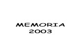 Memoria FCIHS 2003