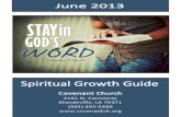 Covenant Spiritual Growth Guide June 2013