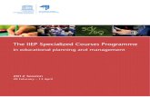 The IIEP Specialized Education