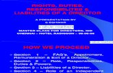 Duties Rights Liabilities of Directors