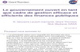 Le gouvernement ouvert en tant que cadre de gestion efficace et efficiente des finances publiques