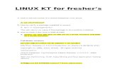 Linux KT for Fresher
