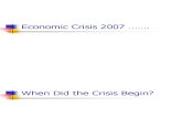 Economic Crisis 2007