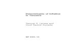 934 Determinants of Inflation in Tanzania