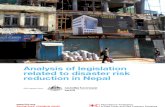 Analysis of Legislation Related to DRR in Nepal