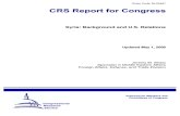 CRS Syria Background and US Relations