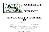 Caiete Screri Si Studii Traditionale Nr 1/2005