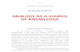 Konrad Lorenz the Analogy as a Source of Knowledge