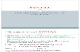 TSL3102 Lecture 9 Syntax