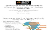 Observatoire pilote du transport en Afrique de l’ouest: statut et résultats préliminaires