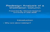 Presentation Redesign Analysis of Distillation Column