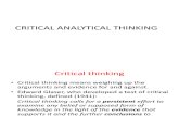 Critical Analytical Thinking