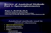 Review of Analytical Methods I