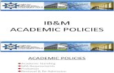 IB&M Academic Policies for MBA