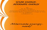 Solar Energy-Alternate Energy