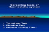 Screening Test of Haemostatic System