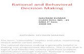 Rational and Behavioral Decision Making