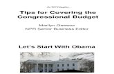 Tips for Covering the Congressional Budget