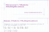 Strassen matrix multiplication