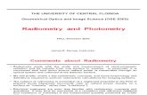 4.0 Radiometry Photometry
