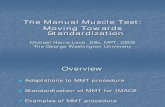 The Manual Muscle Test Moving Towards Standardization
