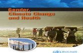 Gender climate change health
