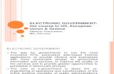 Electronic Government: its course in US, EU and Greece