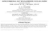 Wilhelm Bleek & Lucy Lloyd [Specimens of bushman folklore - 1911]