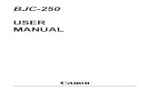 Canon BJC-250 User Manual