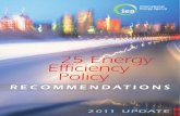 25 Energy Efficiency Policy- 2011 Update