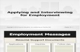 Employment & Interviewing for Jobs