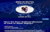 Have the Poor Suffered Becauseof Lack of Water Rights?of Lack of Water Rights?