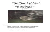 The Temple of Nim Newsletter - July 2009