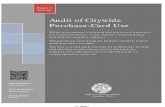 Audit of Citywide Purchase Card Use