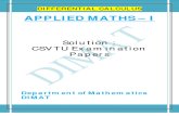 Applied Maths i u II Solution