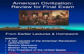 American Civilization FINAL REVIEW