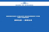 Bank of Albania Monetary Policy Document for 2012 - 2014