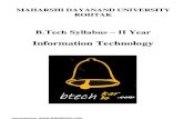 B.tech MDU Syllabus (IT) 2yr