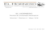 Revista El Hornero, Volumen 1, N° 2. 1918.