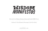 Wisdom Manifestos