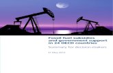 Fossil fuel subsidies and government support in 24 OECD countries