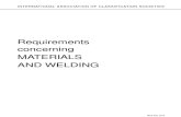 IACS Material and welding