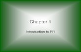 Chapter 1 Introduction to PR