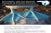 Ecuador, the Galapagos Islands and Machu Picchu 2013