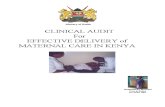 Clinical Audit for Effective Delivery of Maternal Care in Kenya