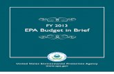 EPA Budget in Brief - FY 2013