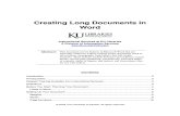 Creating Long Documents in Word (KansasU)