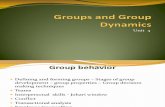 Unit 3 Groups and Group Dynamics