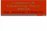 Lesson a Opening Your Mind