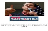 Rick Santorum for President - Official Political Program 2012